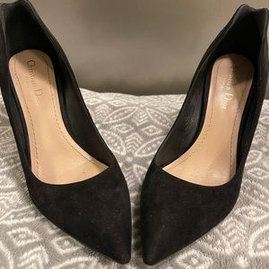 Christian Dior stud Embellished suede pumps